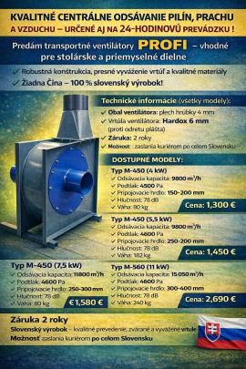 Απαγωγέας αέρα Transportné ventilátory  |  Ξηραντήρια, μηχανήματα αέρα | Μηχανήματα ξυλουργικών εργασιών | Juraj polovka šneky výroba 